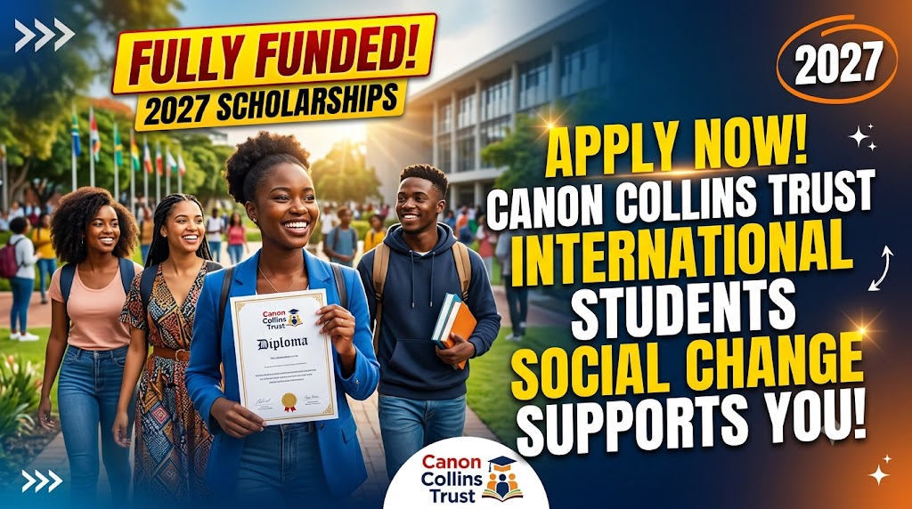 The Canon Collins Trust Tom Queba and Pegasys Scholarships 2027 for Social Change (R85,000 worth)