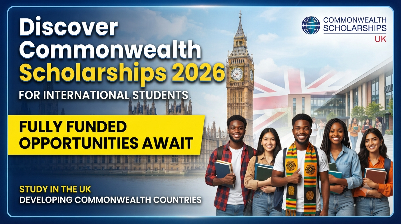 Commonwealth Scholarships 2026/2027 for Students from Developing Commonwealth Countries to Study in the UK (Fully Funded)