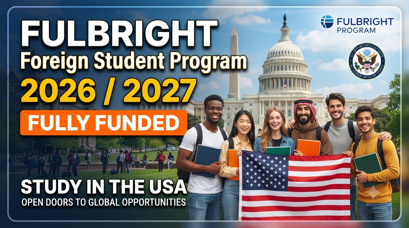 Fulbright Foreign Student Program 2026/2027 for International Students to Study in the United States (Fully Funded)