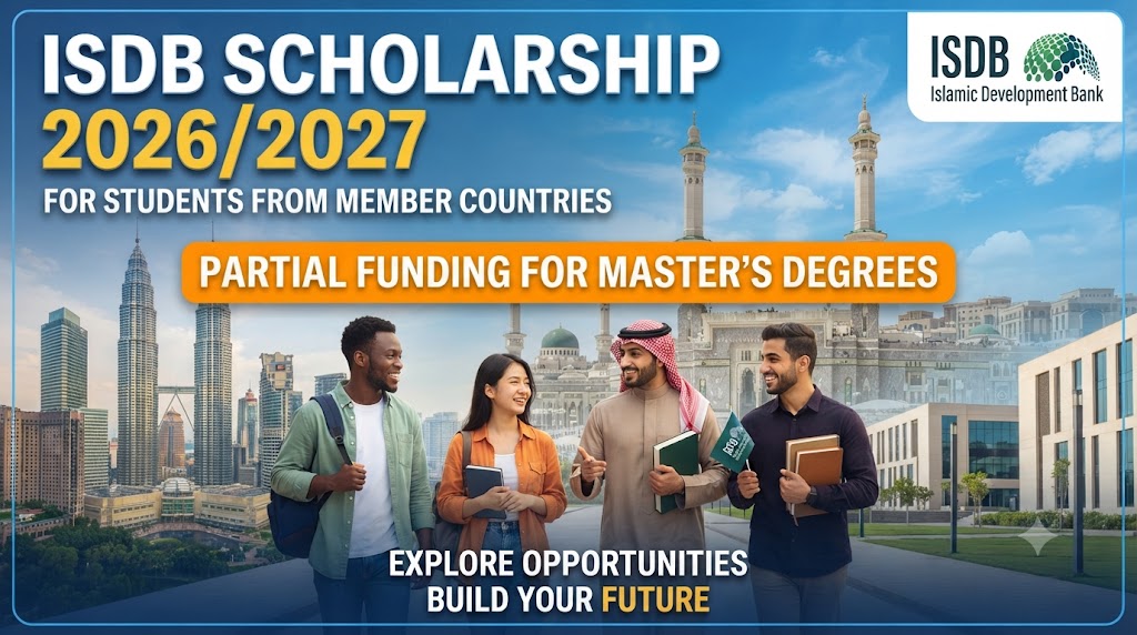 Islamic Development Bank Scholarship Programme 2026/2027 for Students from Member Countries (Partial Funding)