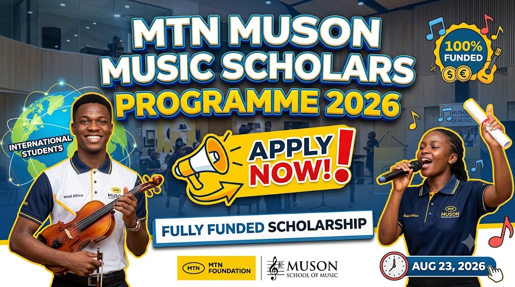 MTN MUSON Music Scholars Programme 2026/2027 (Fully-funded)