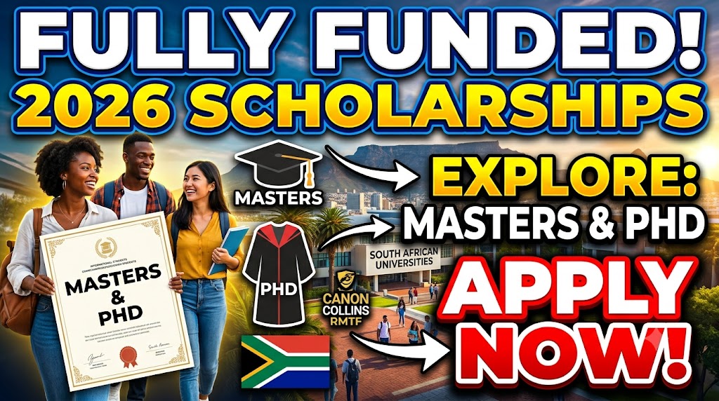 Canon Collins RMTF Scholarships 2027 for Postgraduate (Masters & PhD) Study in South Africa (Fully Funded)