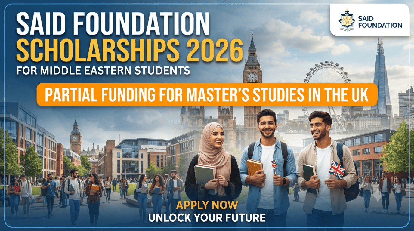 Said Foundation Scholarships 2026/2027 for Students from the Middle East to Study in the UK (Partial Funding)